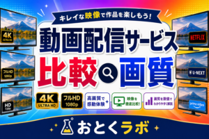 動画配信サービスの画質を4K・HDで比較した検証画像