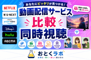 動画配信サービスの同時視聴数を比較した一覧表
